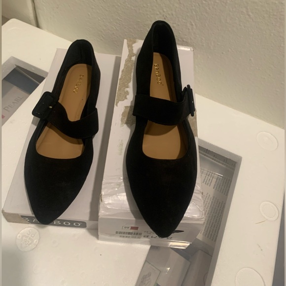 Bamboo black Mary Jane flats - Picture 1 of 3